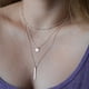 thumbnail image 2 of FXmimio Collar Multicapa 3 Niveles Colgante Largo Cadena Mujeres Joyería, 2 of 7