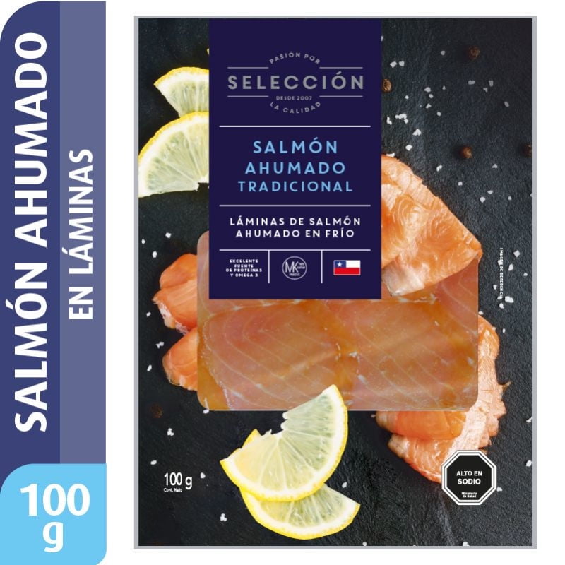 Salmón Ahumado Tradicional En Láminas 100 g Selección