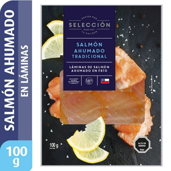 Salmón Ahumado Tradicional en Láminas, 100 g