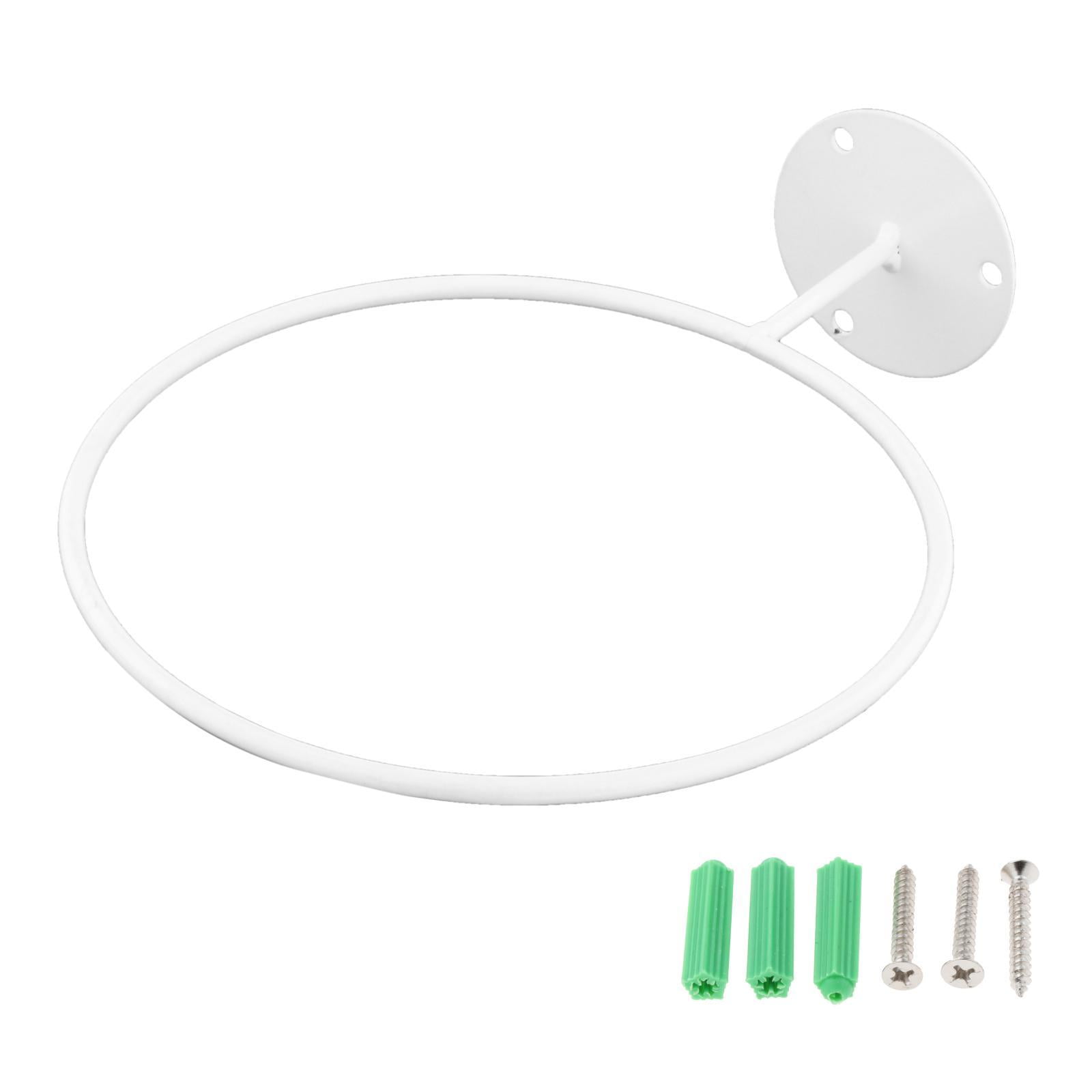 Ioensy - Soporte De Mano Para Pelota De Baloncesto, Estante De Almacenamiento De Metal Para Exhibición De Montaje En Pared, Blanco