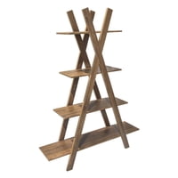 Relan - Estante Librero Triangular Top Living Uluan Estilo Rústico