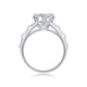 thumbnail image 4 of Anillo de Compromiso de Moissanita de 3 Quilates Color D Claridad VVS1 Conjuntos de Boda de Moissanita para Mujer Plata Esterlina S925 Conjuntos Nupciales Anillos de Boda Talla 5-9, 4 of 11