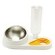 thumbnail image 4 of Perro Gato Tazón Doble Comida Tazón De Agua Inclinado Anti Derrame Alimentador Arco Desmontable Blanco, 4 of 5