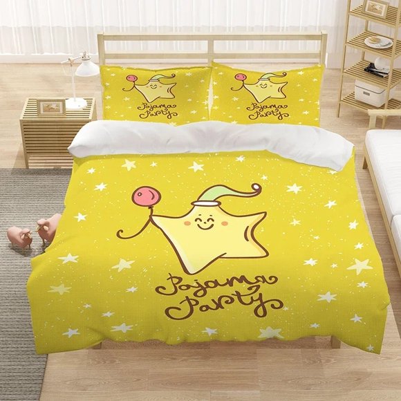 CuteLittle Star Bedding Set Duvet Cover Bedroom Comforter Covers Quilt Cover Home Textile