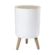 thumbnail image 4 of Cubo De Basura De Pie Alto Con Tapa De Prensa Cubo De Basura Moderno Para Dormitorio Baño Pata Redonda Desmontable, 4 of 5