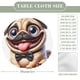 thumbnail image 2 of Pug-theme Fitted Round Tablecloths Elastic Edged Table Covers Waterproof Table Cloth for Kitchen Holiday Party Tables Decor 150cm, 2 of 6