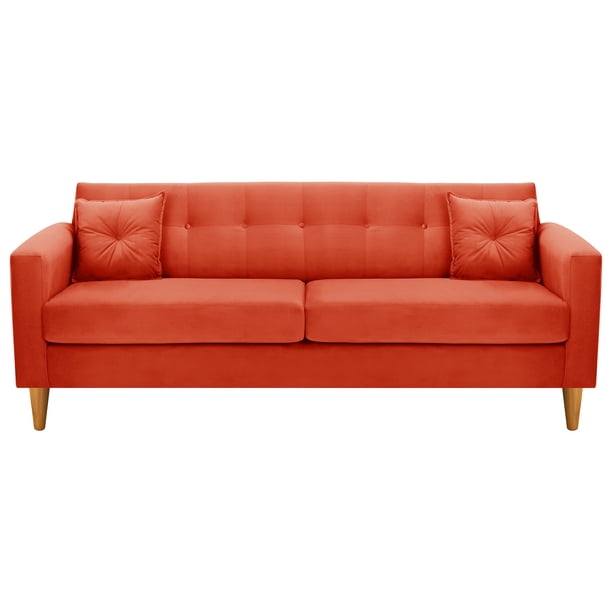 Sofa New Retro 3CG Felpa 04 Naranja