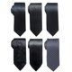 thumbnail image 2 of Juego de 6 corbatas de tejido jacquard joy alice (negro), 2 of 9