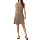 thumbnail image 2 of INSPIRE CHIC Vestido sin mangas de cuadros de pata de gallo por encima de la rodilla para mujer, ideal para el regreso a clases de maestras, XS Marrón Albaricoque, 2 of 6