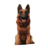 Bothyi - Perro 3D Cojín 20Cm Lindo Animal Creativo Juguete De Peluche Para Oficina Coche Sofá Marrón