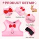 thumbnail image 3 of Arnés y Correa para Conejo Uxcell, Arnés de Chaleco Lindo para Mascotas Pequeñas, Hebilla Ajustable Suave de Malla Transpirable (L, Rosa) para Conejito, Gatito, Cerdito Pequeño, 3 of 7