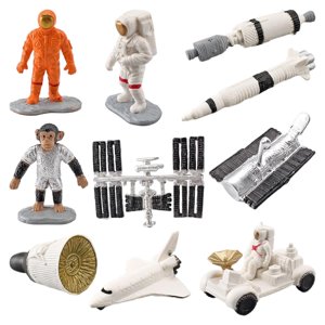 Magideal - 10 Piezas De Estatua De Astronauti , Decoración De Dormitorio Temática Del Espacio Exterior, Para Niños, Decoración Para Hogar, Modelo