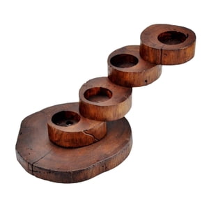 Magideal - Bandeja De Madera Japonesa Para Servir Sushi, Plato De Plato De Sushi, Portavelas De Madera De Varios Niveles Para Adornos De Restaurante De Cena De