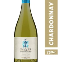 Vino Blanco Chardonnay 14° Botella 750 Cc Marques De Casa Concha