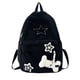 thumbnail image 1 of Y2K Girls Star Pattern Laptop Backpack Teen Student Large Capacity School Bookbag Corduroy Rucksack Double Strap Shoulder Bag, 1 of 3