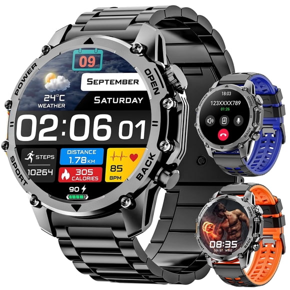 Reloj inteligente Hwagol para hombre con pantalla de llamada/notificación de 1,52 pulgadas