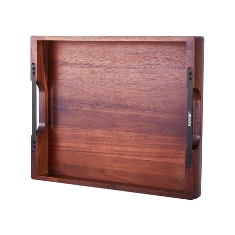 Bandeja De Madera Vevor De Madera De Acacia Con Asas, 43 X 31 X 5 Cm