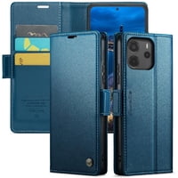Caseme Tipo Cartera Xiaomi Redmi Note 14 4G Con Cierre Magnético, Rfid, Tarjetero, Soporte, Carga Inalámbrica
