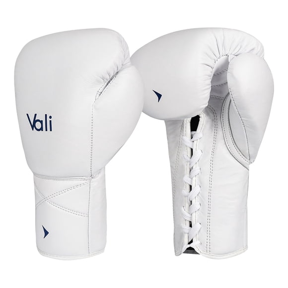Guantes de Boxeo Vali 425 g Cuero con Cordones – Blanco