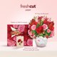 thumbnail image 2 of Tarjetas desplegables de papel recién cortado, rosas florecientes, flores para siempre, 2 of 8