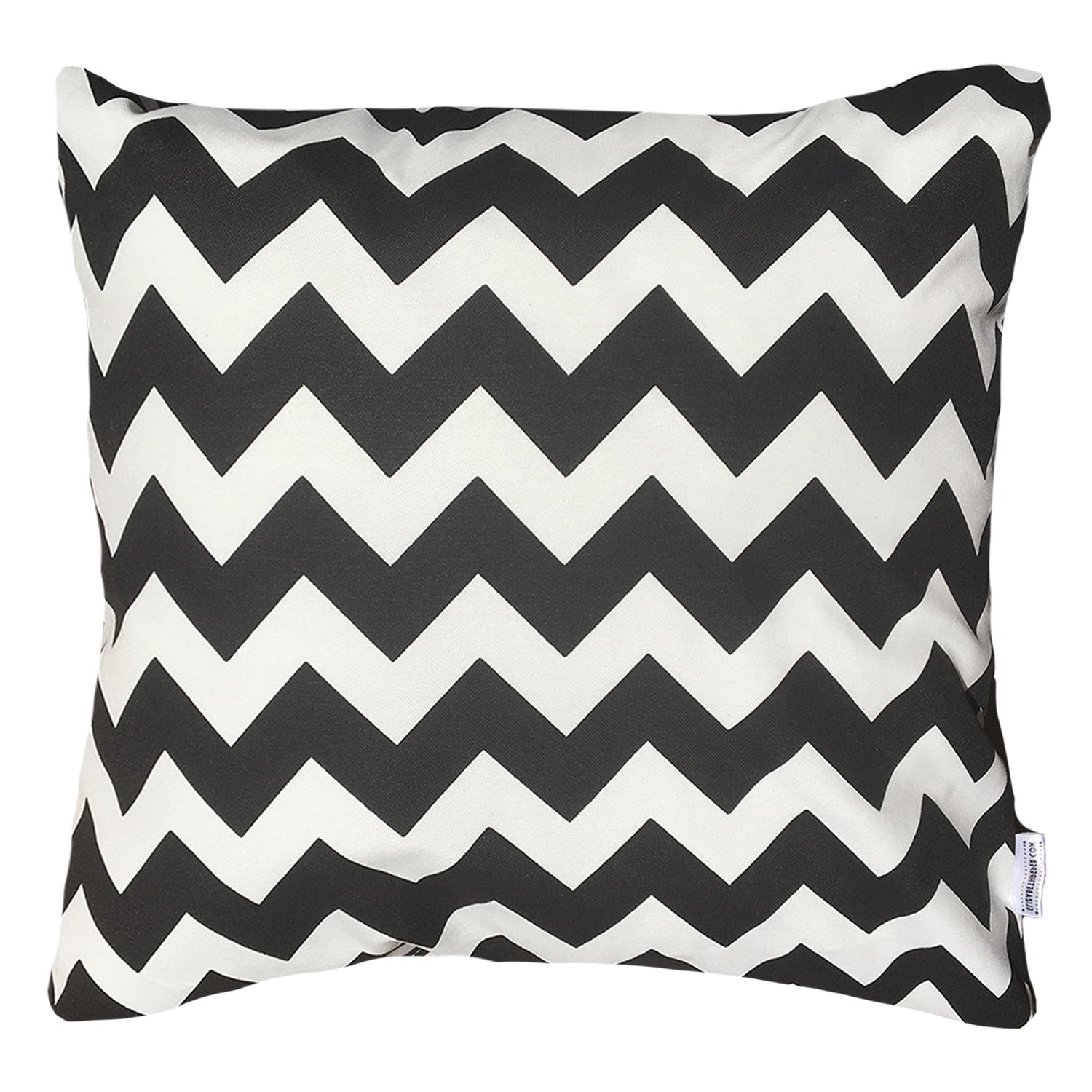 Elizabeth Peper - Funda Cojin Decorativo Diseño Zigzag Blanco Y Negro 60x60