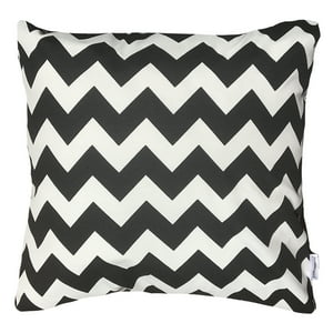 Elizabeth Peper - Cojin Decorativo Diseño Zigzag Blanco Y Negro 45X45 Relleno