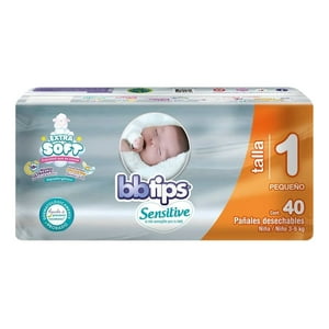 Chicolastic - Pañal Bebe Tips Sensit T1 Pequeño Panal X 40 Unidades