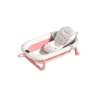 Mylhogar - Tina Bebe Bañera Plegable Con Termometro Y Cojín Rosa
