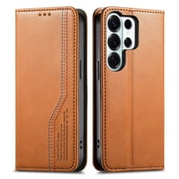 Foxdock Funda Para Samsung Galaxy S26 Ultra: Cierre Magnético, Soporte Ajustable, Ranuras Para Tarjetas Y Correa Integrada-Marrón