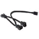 thumbnail image 2 of Divisor De 4 Pines Cable De Alimentación Del Ventilador De La PC De La Computadora 1 A 3 Con Funda Negra, 2 of 3