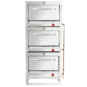 Ticgas - Horno 3 Cámaras Inox. 58X65 Gas Licuado