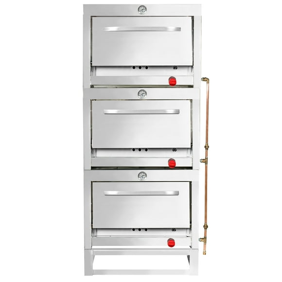 Horno Ticgas 3 cámaras Inox. 58x65 Gas Natural