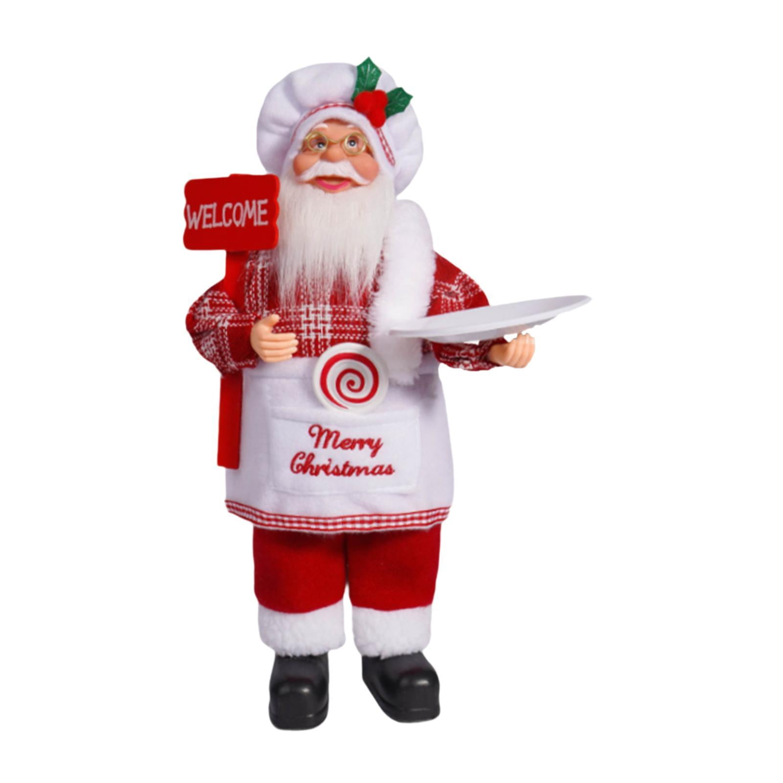 Magideal - Adorno Navideño De Papá Noel, Regalo De Año Nuevo, Juguete Familiar Para Niños, Accesorios De Muñeca, Decoración Para Oficina, Dormitorio, Decoración Cocinero