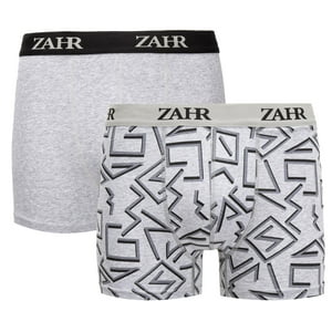 Zahr - Pack De 2 Boxers Gris Y Estampado