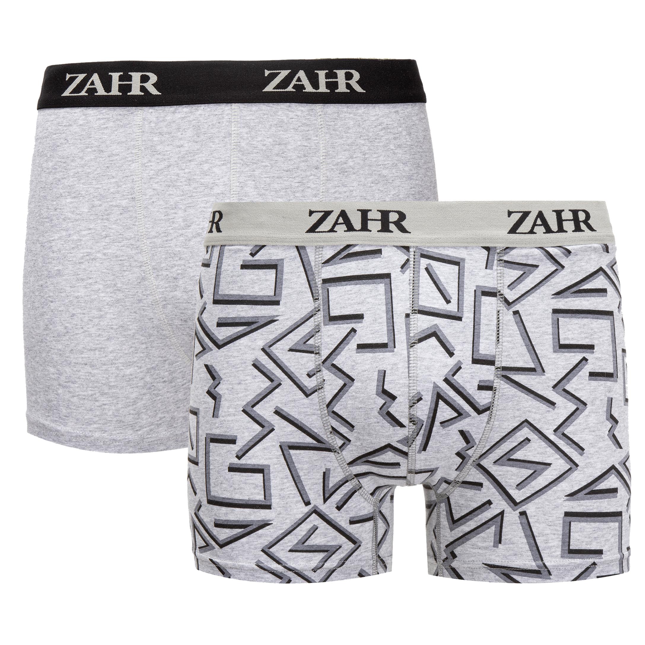 Zahr - Pack De 2 Boxers Gris Y Estampado