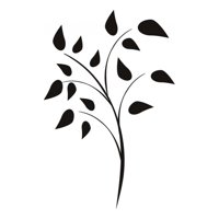 Rienda Libre Graphics - Decomural Flower Leaves Simple Floral Ws-18039