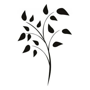 Rienda Libre Graphics - Decomural Flower Leaves Simple Floral Ws-18039