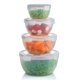 thumbnail image 1 of Juego de 4 cuencos para mezclar Komax Biokips con tapas, 1,6 L a 4 L, sin BPA, 1 of 8