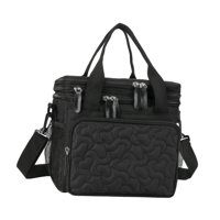 Magideal - Bolsa Térmica Aislada Para El Almuerzo, Bolsa De Mano Con Correa Ajustable, Fiambrera, Bolsa Térmica Aislada Para Senderismo, Trabajo, Almuerzo, , Negro