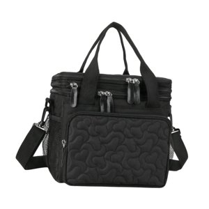 Magideal - Bolsa Térmica Aislada Para El Almuerzo, Bolsa De Mano Con Correa Ajustable, Fiambrera, Bolsa Térmica Aislada Para Senderismo, Trabajo, Almuerzo, , Negro