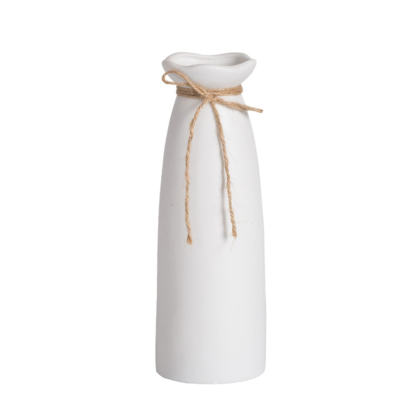 Jarrón De Cerámica Ducige Blanco Para Decoración Moderna Del Hogar, 20 Cm