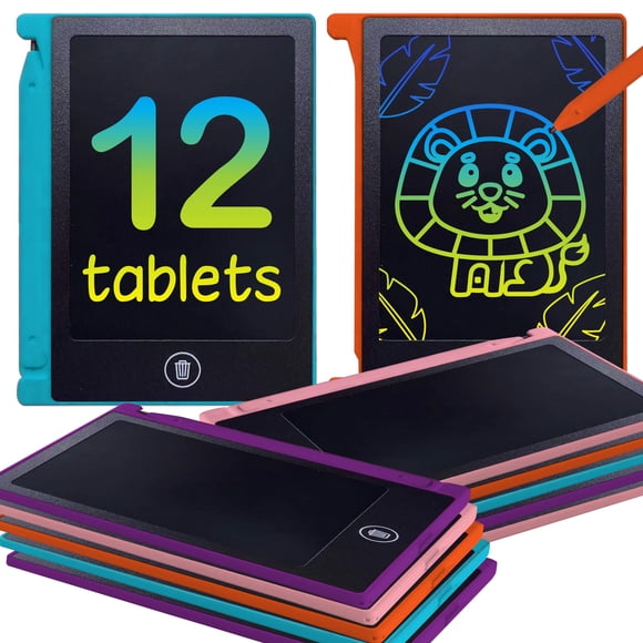 Tableta de escritura LCD Playtapus Party Favor Kids, 4,5 pulgadas, paquete de 12