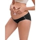 thumbnail image 4 of INSPIRE CHIC Bragas de Maternidad de Soporte para el Vientre de Cintura Media para Mujeres, Corte Alto, Sin Costuras, Cómodas, 3 Paquetes 3XL 1 Negro 1 Verde 1 Púrpura, 4 of 4