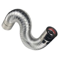 Ioensy - Codo Chimenea Diámetro 6 Cm Ventilación Accesorios Portátiles Estufa De Leña Tubería Para Senderismo Exterior 100X50 Cm