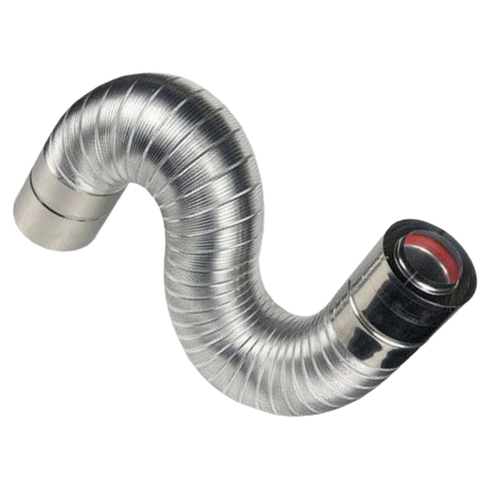 Magideal - Extensión Chimenea Estufa De Leña Diámetro Del Tubo 6 Cm Chimenea Gas Calentador De Agua Piezas Del Tubo De Escape Tubo De Extensión De Humo Portátil Exterior 90x50cm