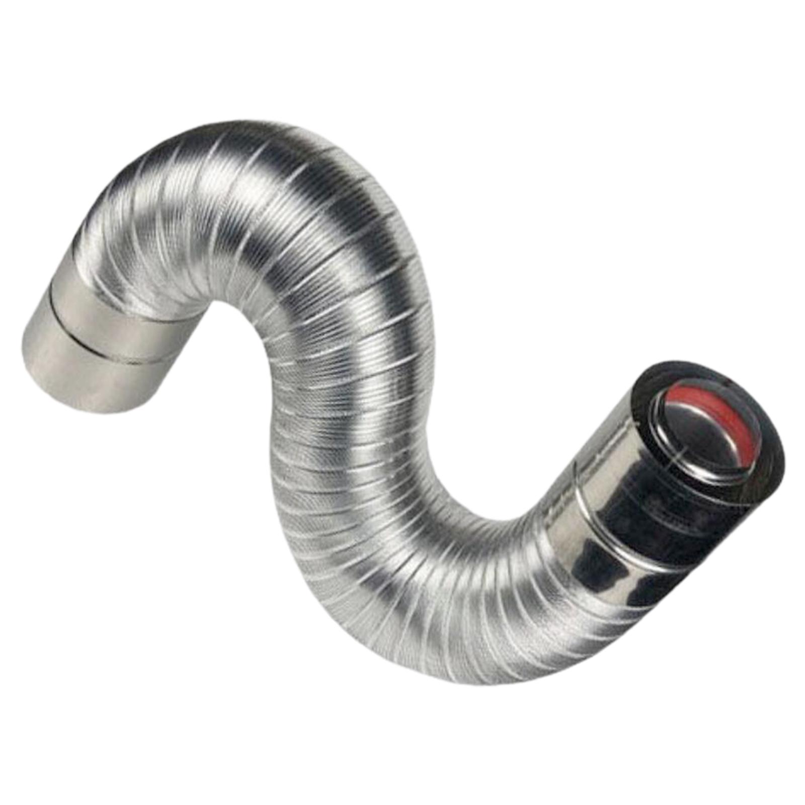 Ioensy - Codo Chimenea Diámetro 6 Cm Ventilación Accesorios Portátiles Estufa De Leña Tubería Para Senderismo Exterior 100X50 Cm