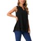 thumbnail image 4 of INSPIRE CHIC Blusa de Chifón para Mujer Cuello en V Sin Mangas Doble Capa Tops de Tanque Sueltos Túnica Casual Camisas L Negro, 4 of 6