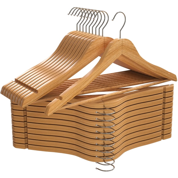 Perchas de madera Utopia Home Premium, paquete de 20, duraderas y delgadas
