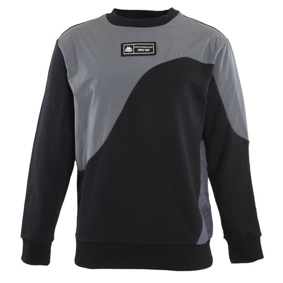 Poleron Men Authentic Crew Tech Velfend Black Darksmoke Grey