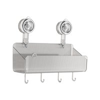 Magideal - Estante De Almacenamiento Para Baño Con Ventosa, Estante De Ducha Multiusos, Elegante Organizador De Ducha, Estante De Inodoro Para Lavandería, Granja Claro 295X17Cm